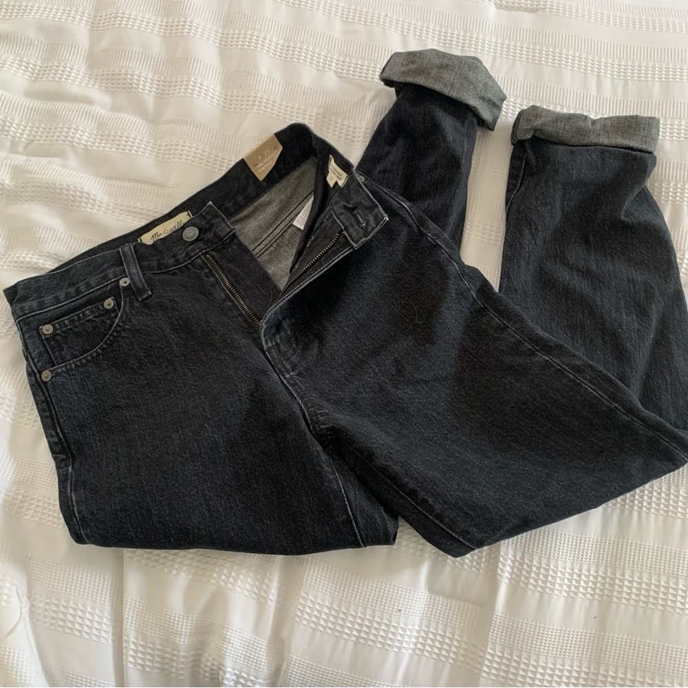 madewell vintage perfect vintage jeans, dark grey size 25, new with tags